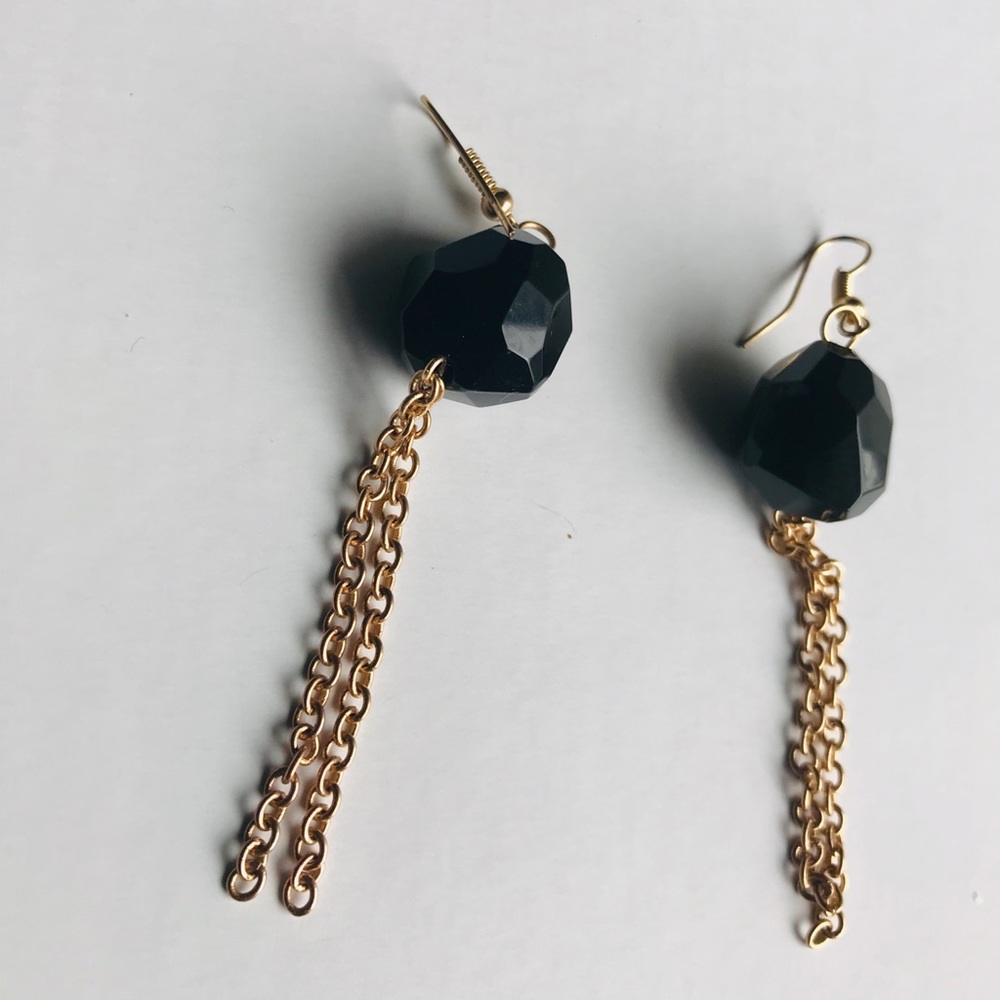 Black/Gold earrings